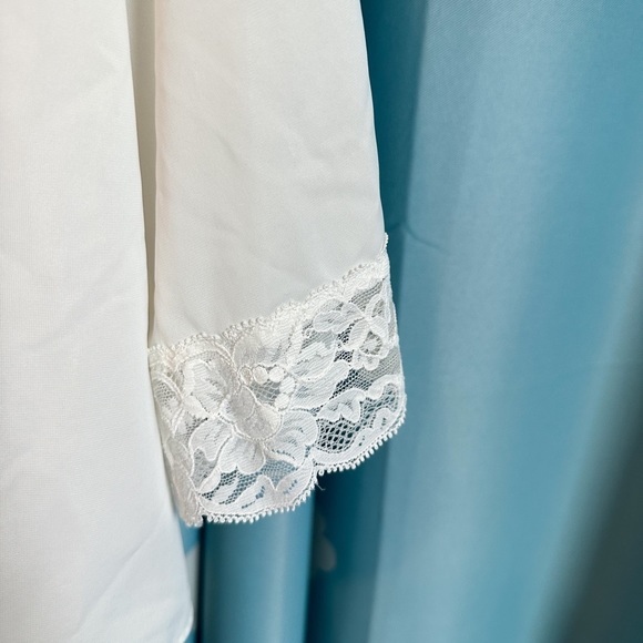 Delicate Vintage crop sheer and lace lingerie top, chemise. - Picture 3 of 6